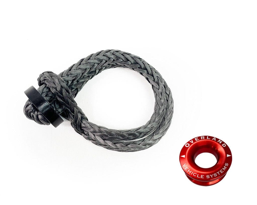 Soft Shackle and Recovery Ring Combo Pack Soft Shackle Overland Vehicle Systems Gray  