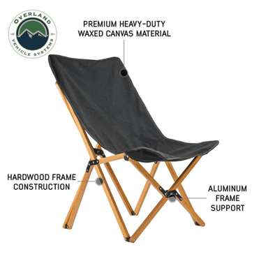 Kick It Camp Chair - Wood Base & Storage Bag Chairs Overland Vehicle Systems   