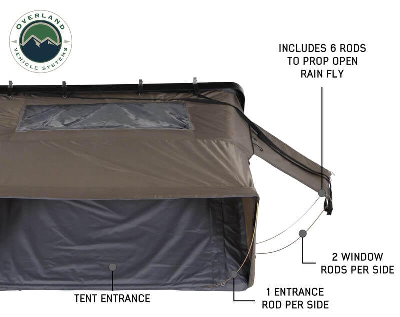 Bushveld II Hard Shell Roof Top Tent - 2 Person Rooftop Tent Overland Vehicle Systems   