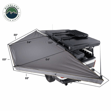 HD Nomadic 180 LTE - Awning & Black Travel Cover Awning Overland Vehicle Systems   