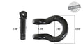 OVS Receiver Mount Recovery Shackle 3/4" 4.75 Ton With Dual Hole Black & Pin & Clip Recovery Shackle Overland Vehicle Systems   