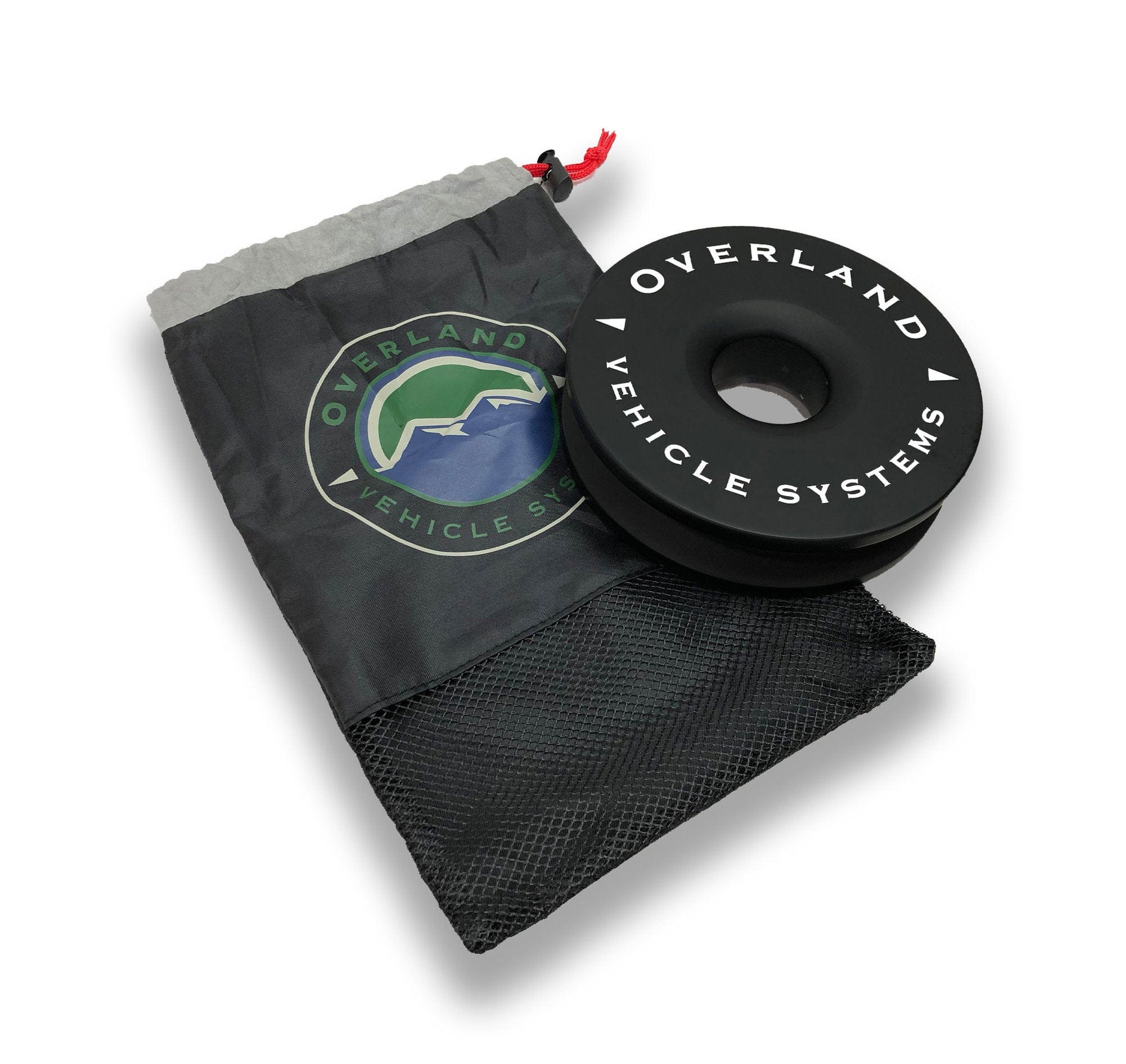 OVS Recovery Ring 6.25" 45,000 lb. With Storage Bag Recovery Tool Overland Vehicle Systems Black  