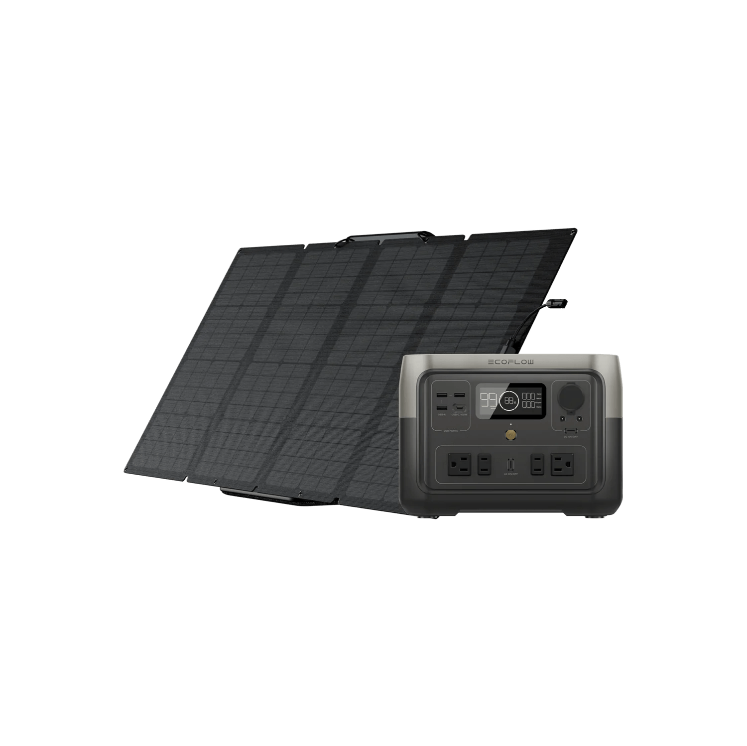 River 2 Max & 160W Solar Bundle Portable Power Station EcoFlow   